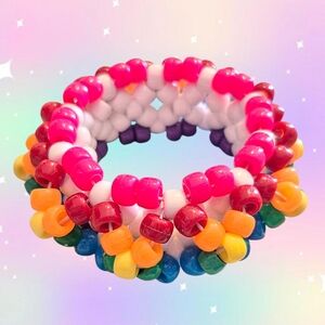 Rainbow Kandi Cuff